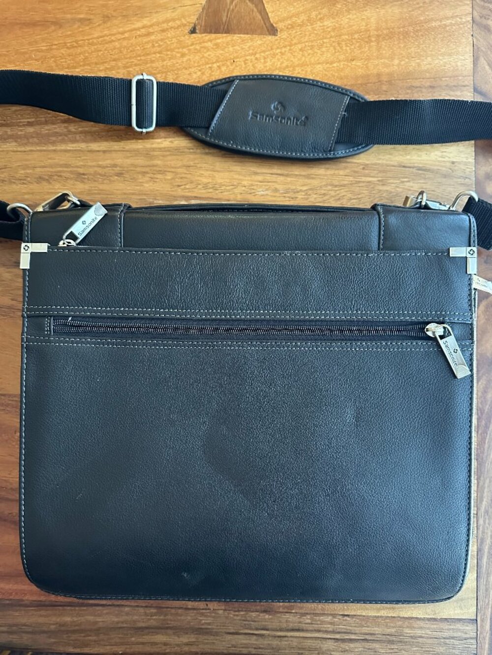Samsonite Executive Zip Portfolio Organizer Briefcase Shoulder Bag 14" Black